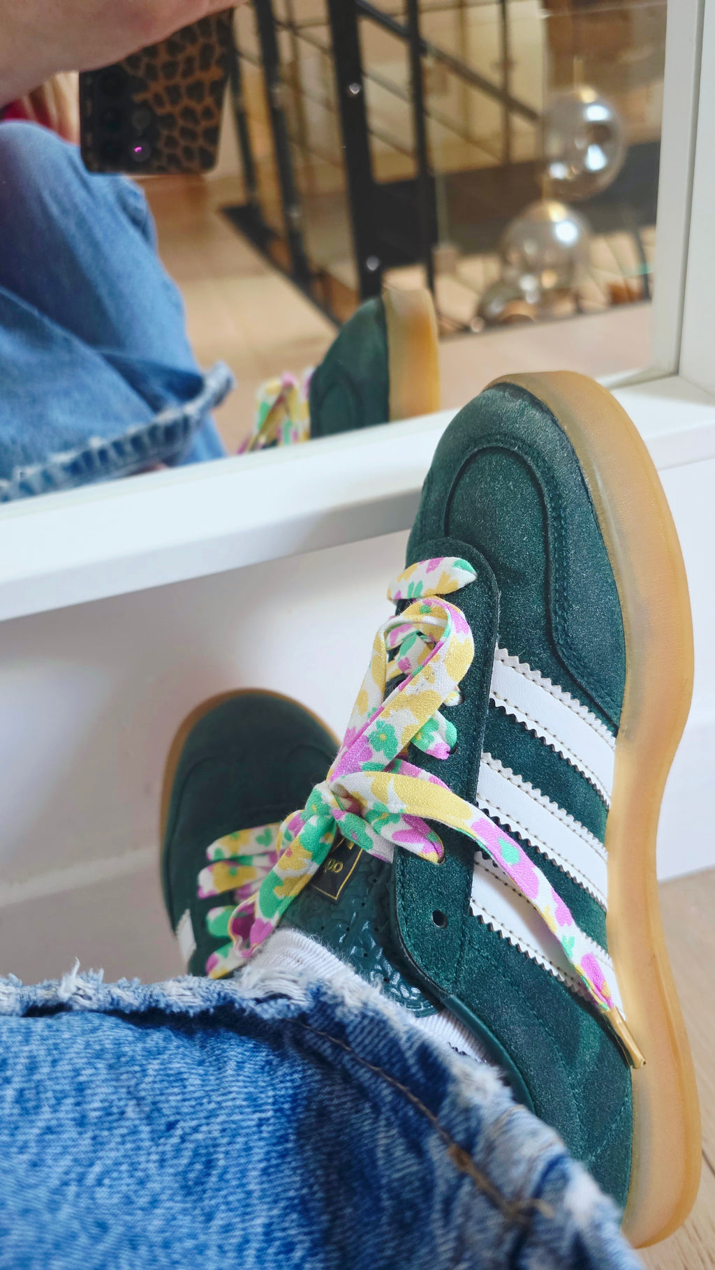 Lacets fleuris pastel